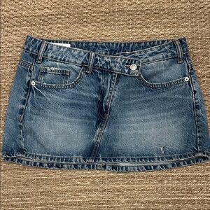 Zara denim mini skirt